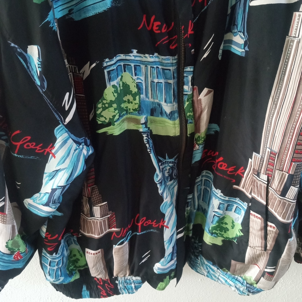 FUDA International Vintage New York City Silk Bomber Jacket | 2X - Picture 9 of 12